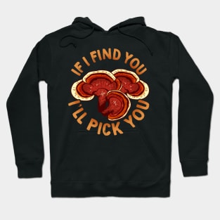Mushroom Hunting graphic for a Reishi Lover Hoodie